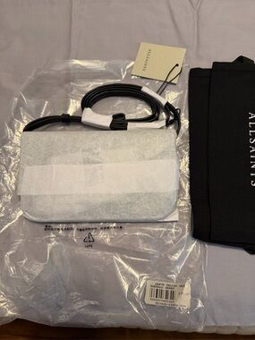 AllSaints Maeve Leather Wallet Crossbody – Emerald Green – New With Tags